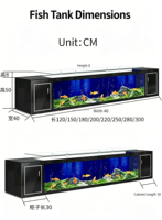 Meuble TV d'usine ultra-blanc avec aquarium ouvert pour poissons rouges, salon, nouvelle collection 2025, grand modèle pour la maison, écologique, sans eau, Dragon Doré