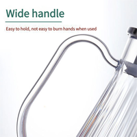 Bouilloire à eau froide moderne en plastique PC éco-responsable, multi-capacités, avec couvercle et poignée, haute transparence, anti-fuite, pour la maison