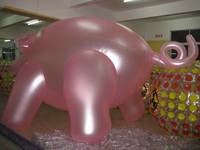Modèle publicitaire de cochon gonflable en PVC noir Beile pour la décoration d'exposition en plein air