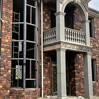 Panneau de briques artificielles flexibles en pierre, imitation pierre naturelle, résistant à la chaleur, pour façade et entrée de villa