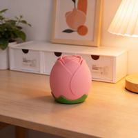 Lampe de nuit LED en silicone en forme de rose romantique, rechargeable, avec changement de couleur et contrôle tactile, pour chambre d'enfant et chambre de bébé