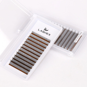 Ciglia Finte Lashex 5D a Ventaglio Chiuso, Sintetiche in Visone, Naturali e Morbide, Fatte a Mano, Estensioni Ciglia Marroni e Nere - Product Image 4