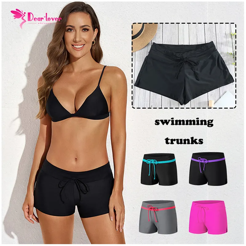Pantalones cortos de natación personalizados para mujer, bañador Sexy de alta calidad
