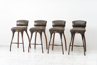 Tabouret de bar haut en métal de style rétro moderne et luxueux, en laiton, pour bar à domicile, comptoir, îlot de cuisine, restaurant, usage commercial