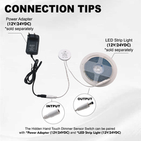 SHINECHIP STD01 DC12V/24V 5A 60W IP20 CCT Dimbare Smart Touch Sensor Schakelaar 5cm Detectiebereik ABS Materiaal voor Hotelkast