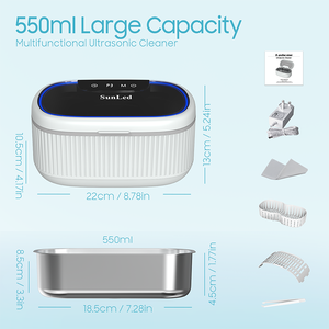 Uso domestico portatile Mini dentaria finte denti Aligner bocca guardia dentaria pulizia ad ultrasuoni bagno - Product Image 6