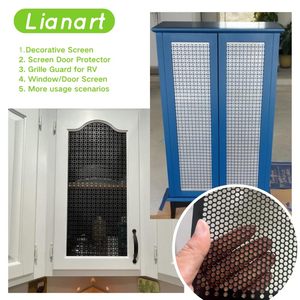 Sanxing SX-8106 Perforated Metal Sheet 23.6x47.2 in Black 4mm Round Hole Laser Cut Steel <b>Window</b> <b>Screen</b> - Product Image 5