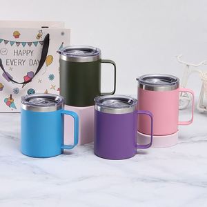 Wholesale 12oz 14oz 20oz Insulated Coffee Mug Stainless Steel Double Wall Thermos Travel Car Beer Mug Vacuum Tumbler with Handle - Product Image 2