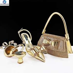 <span class=keywords><strong>Scarpe</strong></span> e Borse Abbinati di Alta Qualità Sinya per l'Estate, Bellissimo Set di <span class=keywords><strong>Scarpe</strong></span> e Borsa da Sposa Italiane per Donne Africane, Ideale per Feste e Matrimoni - Product Image 4