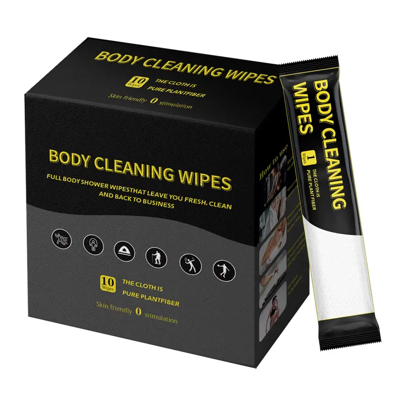 Oem Single Body Wipes Private Label Gym Sport Hand Cleaning Cool Refreshing Face Wet Wipes Deodorizing Body Wipes