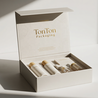 Boîte magnétique personnalisée et boîte cadeau violette pour ensemble de soins de la peau et emballage de luxe, impression de motif personnalisé