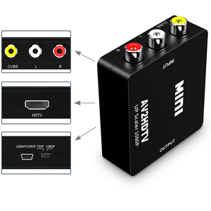 Adaptador HD 1080P <span class=keywords><strong>RCA</strong></span> a HDTV AV2HDTV de alta calidad, convertidor Mini AV a HDTV para proyector Xbox TV DVD hecho de plástico duradero - Product Image 4