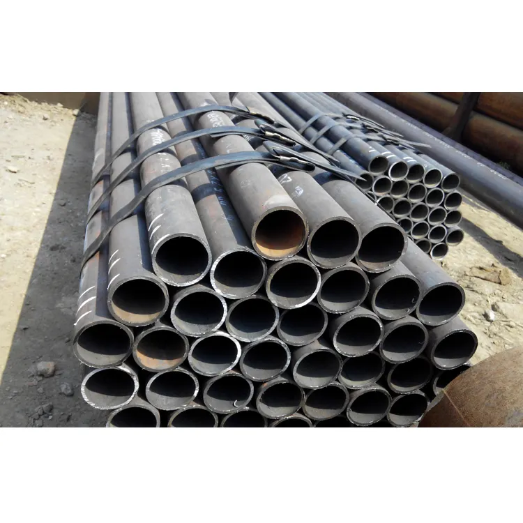 juhe factory directly sale ERW Iron Pipe 6 Meter Welded Steel Pipe Round Erw Black Carbon Steel Pipe
