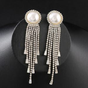 ต่างหูระย้าไข่มุกแบบยาว ดีไซน์โดดเด่น แฟชั่นเก๋ไก๋ สำหรับสาวๆ งานแต่งงาน สไตล์วินเทจ หรูหรา - Product Image 3