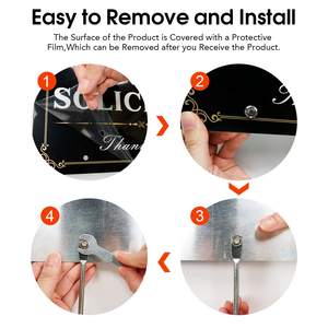 Ev Metal alüminyum uyarı işareti, açık havada UV korumalı ve su geçirmez için hiçbir solisolimetal plak - Product Image 4