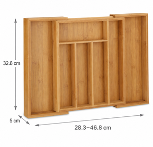 FSC Eco-Friendly Bamboo 7 Slot Expandable <strong>Drawer</strong> Organizer Dividers Adjustable <strong>Cutlery</strong> <strong>Tray</strong> <strong>for</strong> Jewelry Kitchen Utensils - Product Image 6