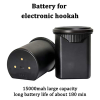Ensemble de chicha portable de luxe avec miroir, tête chauffante électrique rechargeable et coffret cadeau