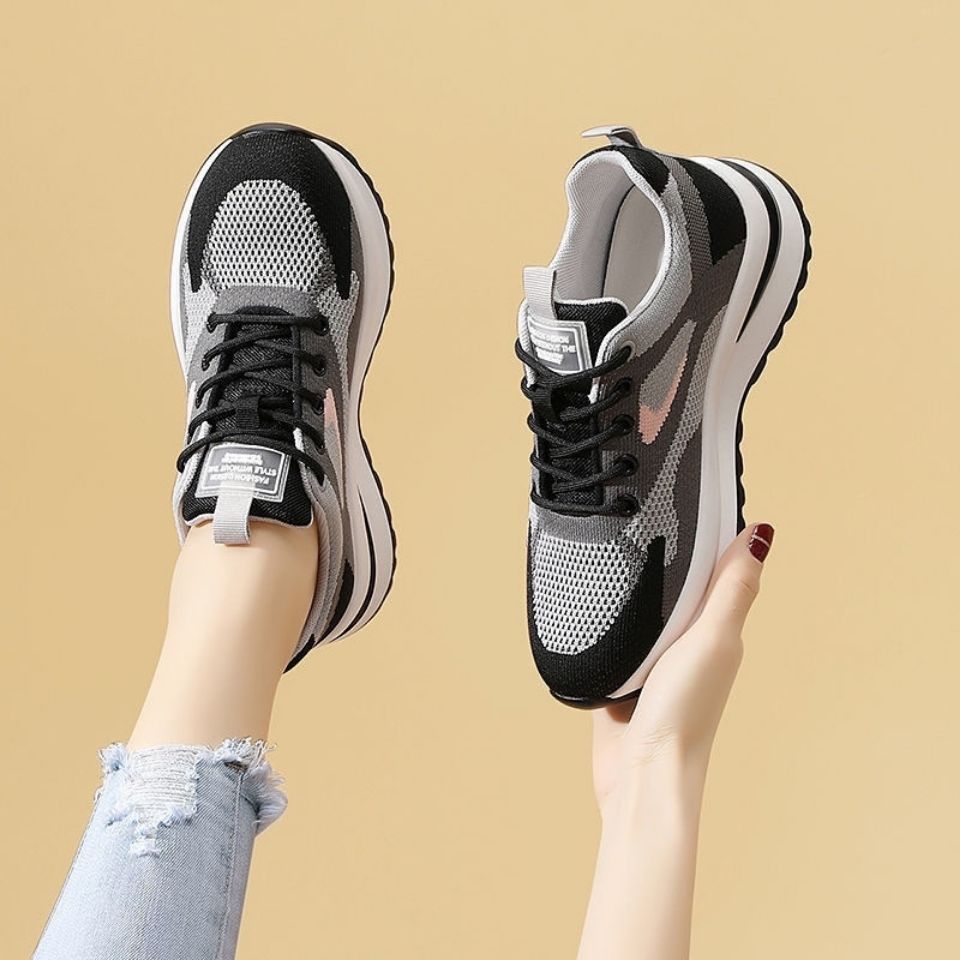 Baskets Femme Légeres En Cuir - Chaussures De Sport Confortables Pour Course Ou Marche