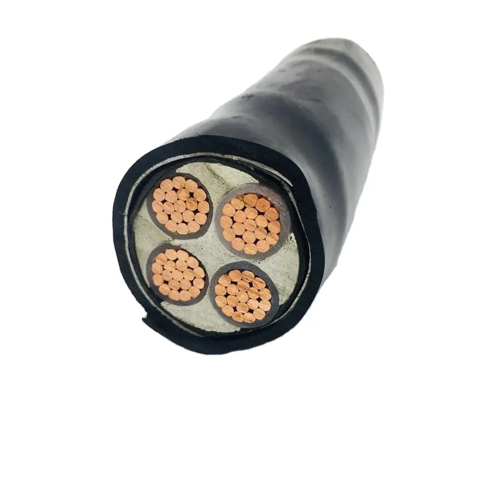 Low voltage 95 mm pure copper conductor 4 core XLPE insulated armoured power cable