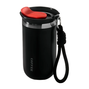 Vaso Térmico de Acero Inoxidable de 350 ml/500 ml con Tapa y Asa de Cuerda, Taza de Viaje Portátil para Auto y Oficina - Product Image 1