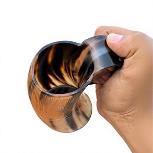 Taza Artesanal de Cuerno de Búfalo con Asa, Diseño Clásico, Personalizable para Uso en Comedor y Oficina, Decoración Ecológica para el Hogar y Bar - Product Image 5