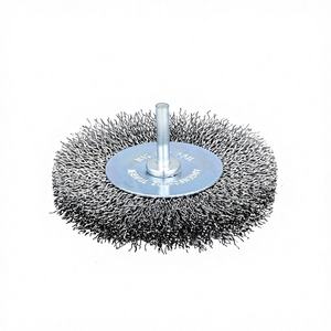 <span class=keywords><strong>Brosse</strong></span> industrielle en fil d'acier de 4 pouces (100 mm) avec tige de 1/4 de pouce pour <span class=keywords><strong>perceuse</strong></span>, idéale pour le nettoyage des peintures, des jantes, de la rouille et des soudures. - Product Image 1