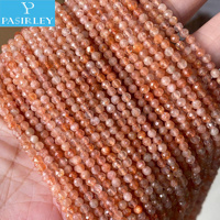 Perles rondes facettées en pierres précieuses naturelles multicolores de 2 mm et 3 mm en gros pour la fabrication de bijoux