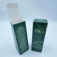Boîte d'emballage cosmétique personnalisée certifiée FSC en carton 350 g/m² avec logo en feuille d'or et pelliculage mat