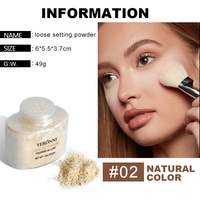 Poudre libre 6 couleurs, contrôle du sébum, waterproof, luxe, longue tenue, poudre fixante pour le visage