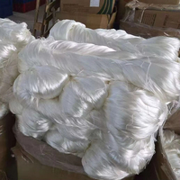 Benang Filamen Polyester Mercerized Putih Mentah 100% Berkualitas Tinggi Ramah Lingkungan Bersertifikasi ISO9001 dengan Susut Rendah