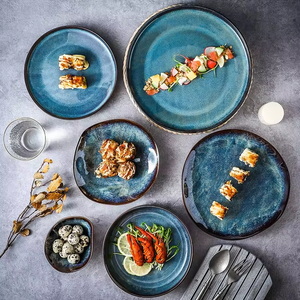 Vaisselle de haute qualité en gros : Bols en céramique, Assiettes en porcelaine, Services de table en grès bleu pour restaurants 2024 - Product Image 4