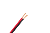 Câble de haut-parleur audio rouge noir isolation en PVC double câble ruban plat 12/14/16AWG 2*1.5mm/2.5mm fil de cuivre/CCA toronné pour Dubaï