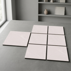 กระเบื้องพอร์ซเลนขัดเงา Luna Beige Ivory 800x800 มม. GVT PGVT สีงาช้าง สำหรับปูพื้น - Product Image 4