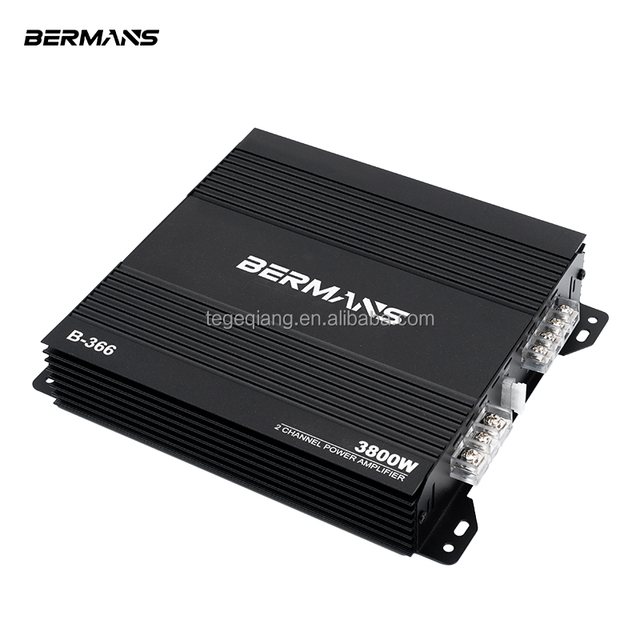 New 60W 2 Channel Car Amplifier Class AB High Power Stereo Amp with Efficient Radiator Design OEM