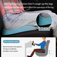 KT Coussin de prostate en mousse à mémoire de forme orthopédique antidérapant pour soulager les douleurs dorsales du coccyx pour chaise de voiture de style sportif