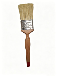 Pennello Economico in Setole Naturali per Pittura Murale Fai-da-te con Manico in Legno Rosso, Design Ergonomico, Disponibile OEM/ODM - Product Image 1