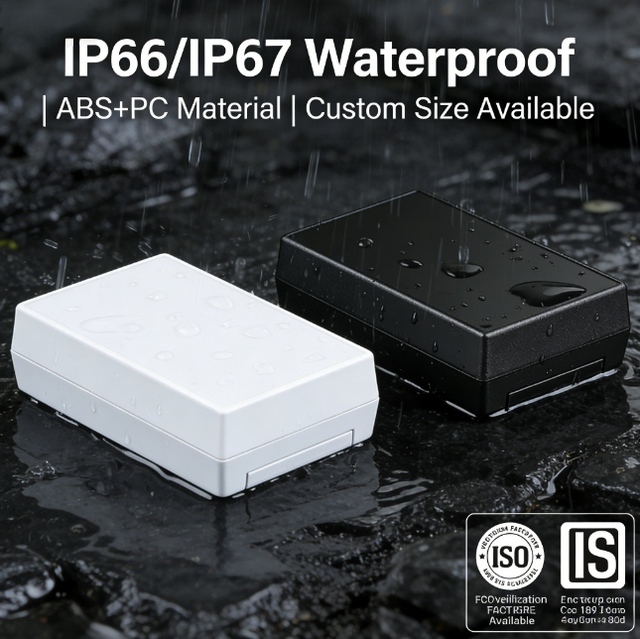 Custom ABS PC Plastic Electronic Enclosure, IP65 Waterproof Junction Box for PCB Project Housing