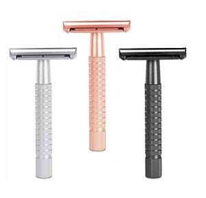 Welink High Quality New Black Silver Rose Gold Single Blade Manual <strong>Double</strong> <strong>Edge</strong> Metal Safety Shaving <strong>Razor</strong> for Women and Men - Product Image 2