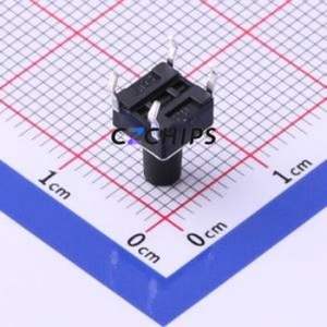 K2-1102DP-K4SW-04 Tactile Switch Through hole-4P,6x6mm Switch Single Pole Single Throw Round Button 2.5N Through Hole - Product Image 2