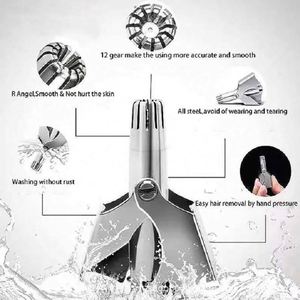 Cepillo eléctrico para limpieza de nariz y orejas para hombres, afeitadora de acero inoxidable, lavable, portátil, ecológico - Product Image 5