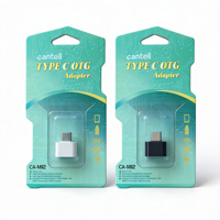 Câble USB Type C OEM Cantell avec logo, adaptateur OTG, connecteur USB C mâle vers femelle, adaptateur OTG avec emballage en boîte