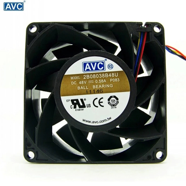 For AVC 2B08038B48U 48V 0.58A 8CM 8038 4-P PWM Case cooling Fan powerful 80*80*38mm