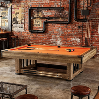 Table de billard de luxe moderne 3 en 1 en bois, multi-jeux, snooker, coussins en marbre, boules de billard