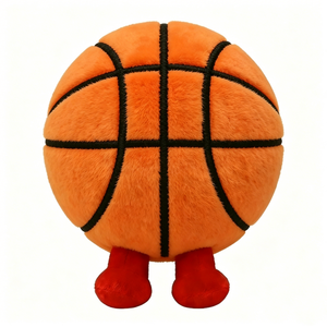Custom Basketball Plush Keychain <b>Toy</b> Cute Cartoon Basketball Character Without Filling Mesh Lining - Product Image 2