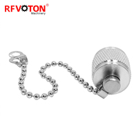 Couvercle métallique de protection de capuchon anti-poussière mâle TNC d'approvisionnement d'usine avec chaîne pour connecteur coaxial RF Jack femelle TNC en stock