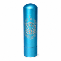 Inhalateur nasal en métal bleu foncé en gros en stock 5 ml Huile essentielle Aromathérapie Tube rechargeable Logo personnalisé Livraison rapide