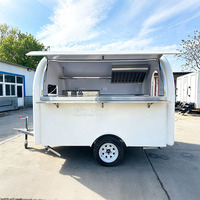 Remorque alimentaire mobile commerciale personnalisée, chariot de vente blanc pour les activités extérieures