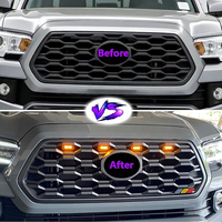 4 pièces adaptées aux feux de calandre Toyota Tacoma LED 2020-2022, feux de jour jaunes et blancs, feux antibrouillard