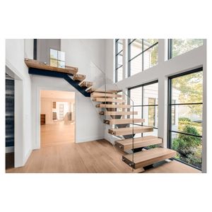Escalier en chêne <span class=keywords><strong>simple</strong></span> et élégant pour une maison confortable, idéal pour l'accès aux chambres, au <span class=keywords><strong>mezzanine</strong></span> et au salon - Product Image 5