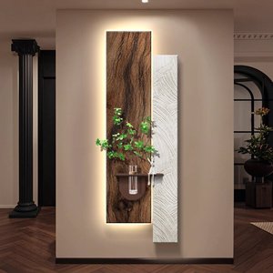 <span class=keywords><strong>Pintura</strong></span> LED de Estilo Medieval Francés para Decoración del Hogar, Plantas Verdes, <span class=keywords><strong>Pintura</strong></span> Colgante para Pasillo, Lámpara de Pared 3D de Arenisca - Product Image 1